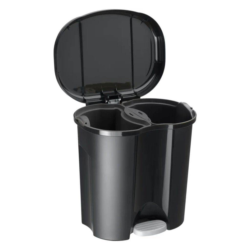 Rotho Pila Pedaalemmer Afvalscheider 2X10L Zwart