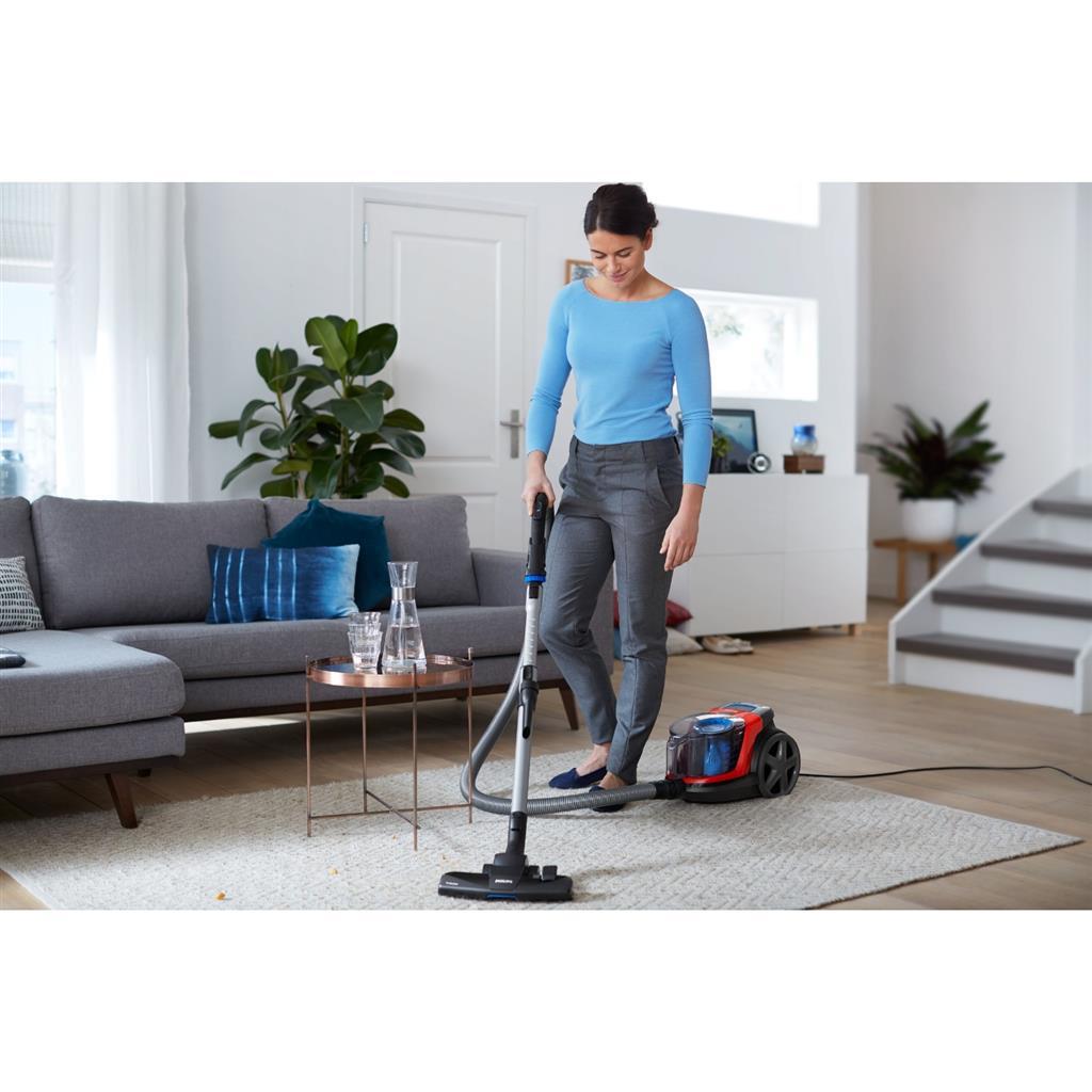 Philips Fc9330/09 Powerpro Compact Stofzuiger Zonder Zak 900W Zwart/Rood