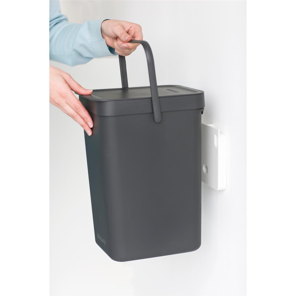 Brabantia Sort And Go Afvalemmer 12L Grijs