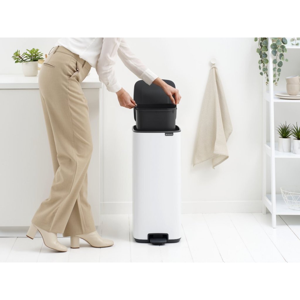 Brabantia Bo Pedaalemmer 30L Wit