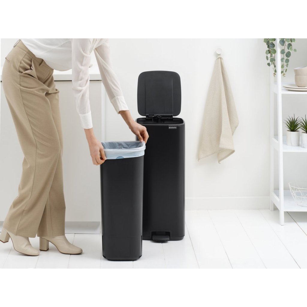 Brabantia Bo Pedaalemmer 30L Matt Zwart